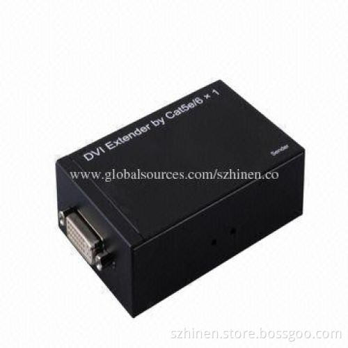 DVI Extender by Cat 5 x 1, Supports High-video Resolution 1,080P